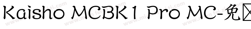 Kaisho MCBK1 Pro MC字体转换
